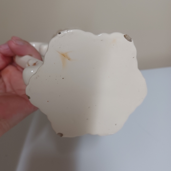 Vintage Porcelain Pitcher Gold Rare Victorian Floral Design Antique Cottagecore - Picture 6 of 9